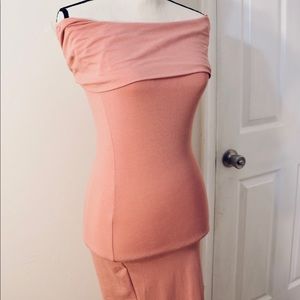Off The Shoulder Peach Dress 🍑